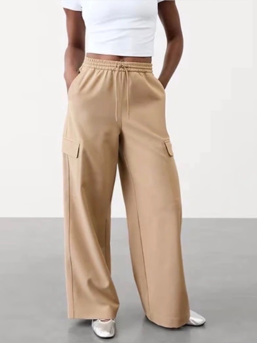 Athleta Wide Leg Cargo Pants